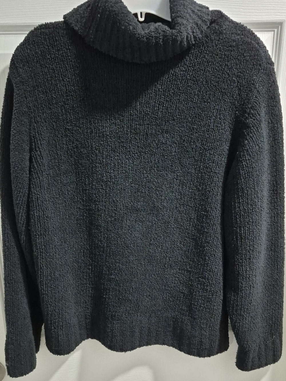 Cozy Black Cowl-Neck Sweater - Women's Turtleneck Pullover